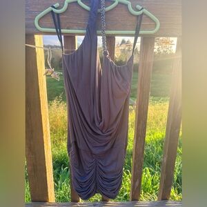 Sky Backless Gray Dress